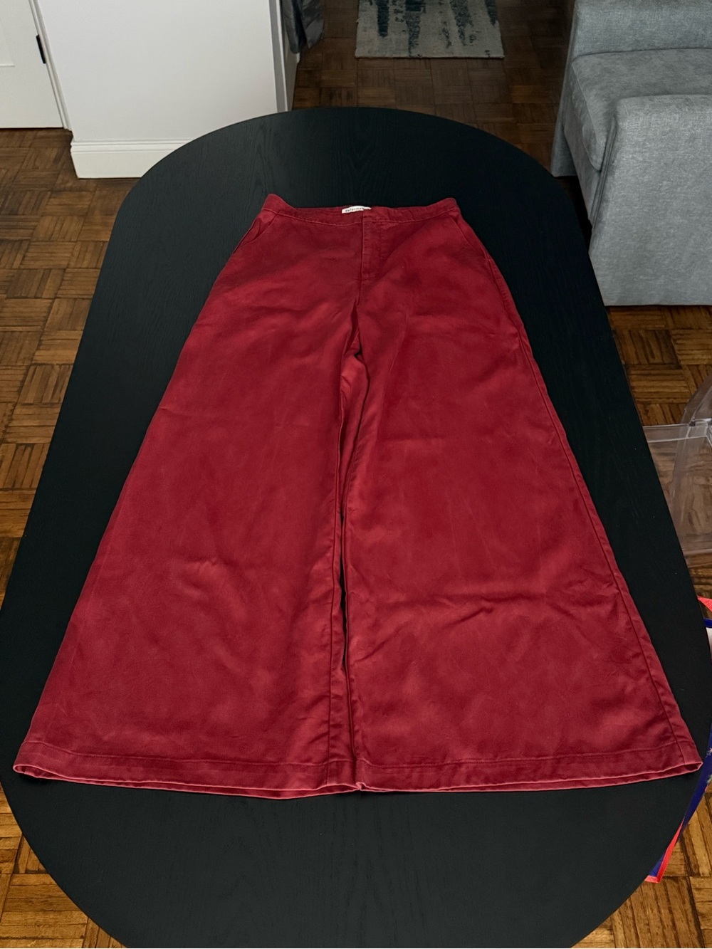 Reformation Red Wide Leg Pants